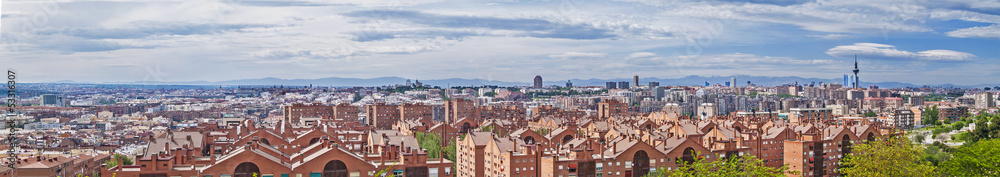 Madrid skyline panorama