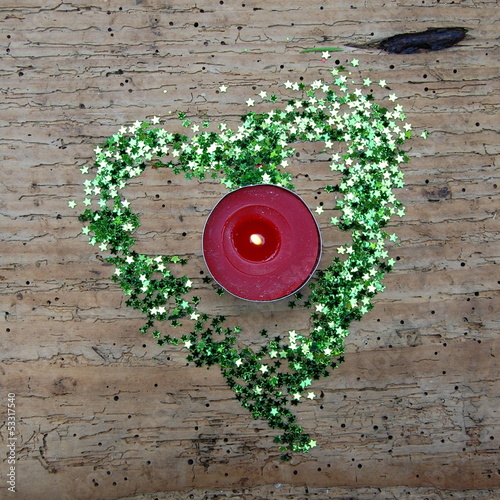 Herz und Teelicht Weihnachten