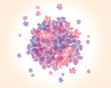 Abstract background with flowers, vector