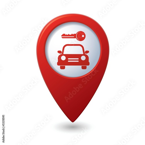 Parking for car icon on map pointer
