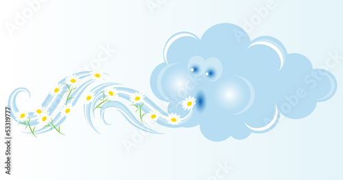 Fototapeta Naklejka Na Ścianę i Meble -  Blowing cloud