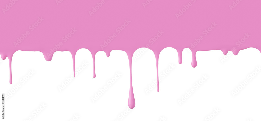 Pink drops on white background