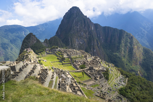 Ancient ruins of lost Inca city of Machu Picchu