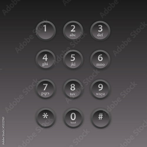 User interface keypad for phone