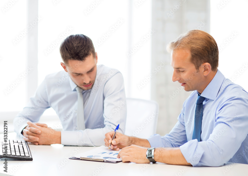 businessmen with notebook on meeting