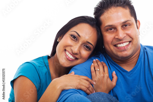 lovely indian husband and wife portrait