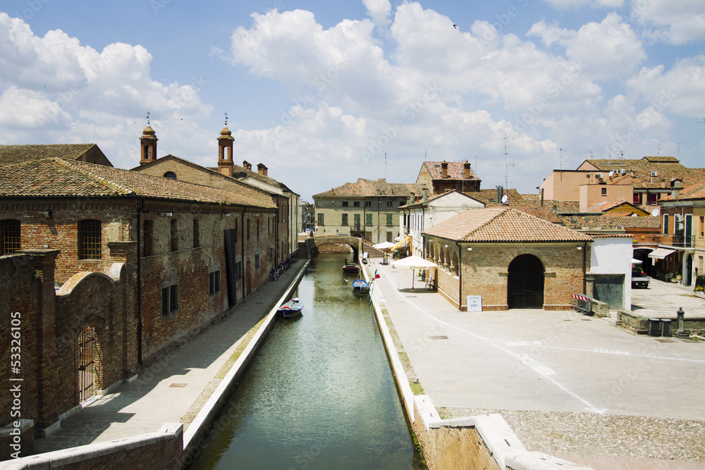 View of Comacchio, Ferrara, Italy