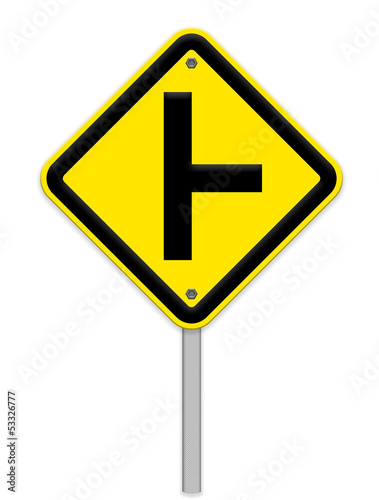 three intersection sign