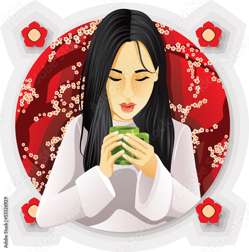 Girl Drinking Tea