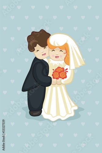 Cute Cake Newlyweds