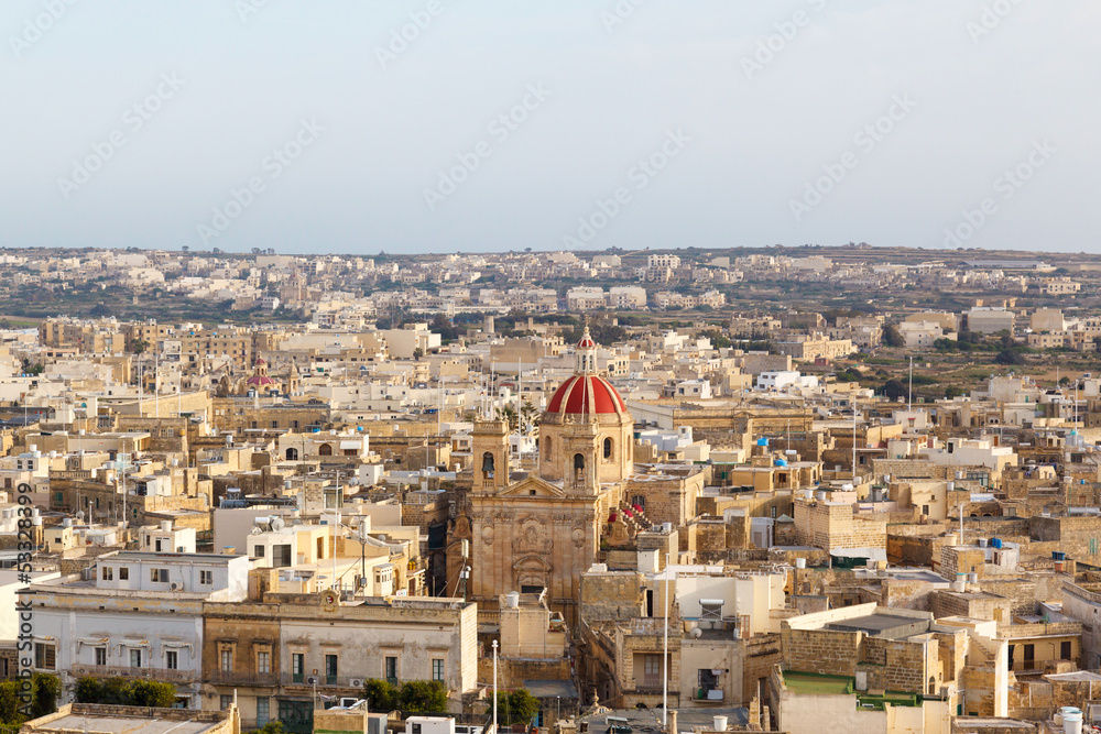 View of Victoria, Gozo, Malta islands