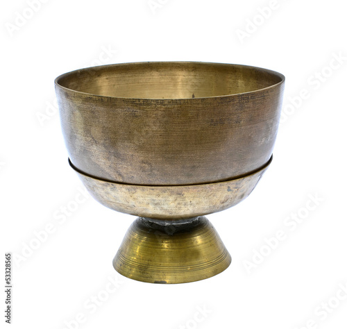 Thai Brass tray with pedestal