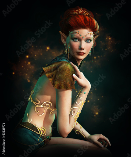 Dekoracja na wymiar  elven-princess-with-turquoise-jewelry