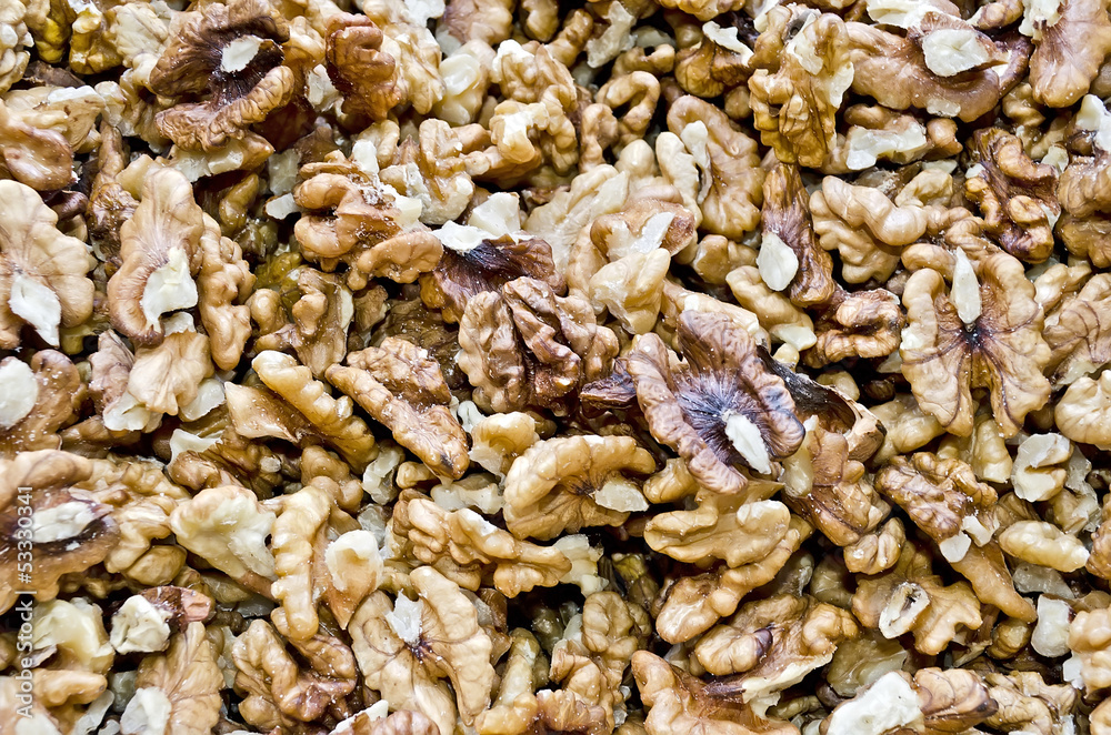 Background of walnuts Background of walnuts