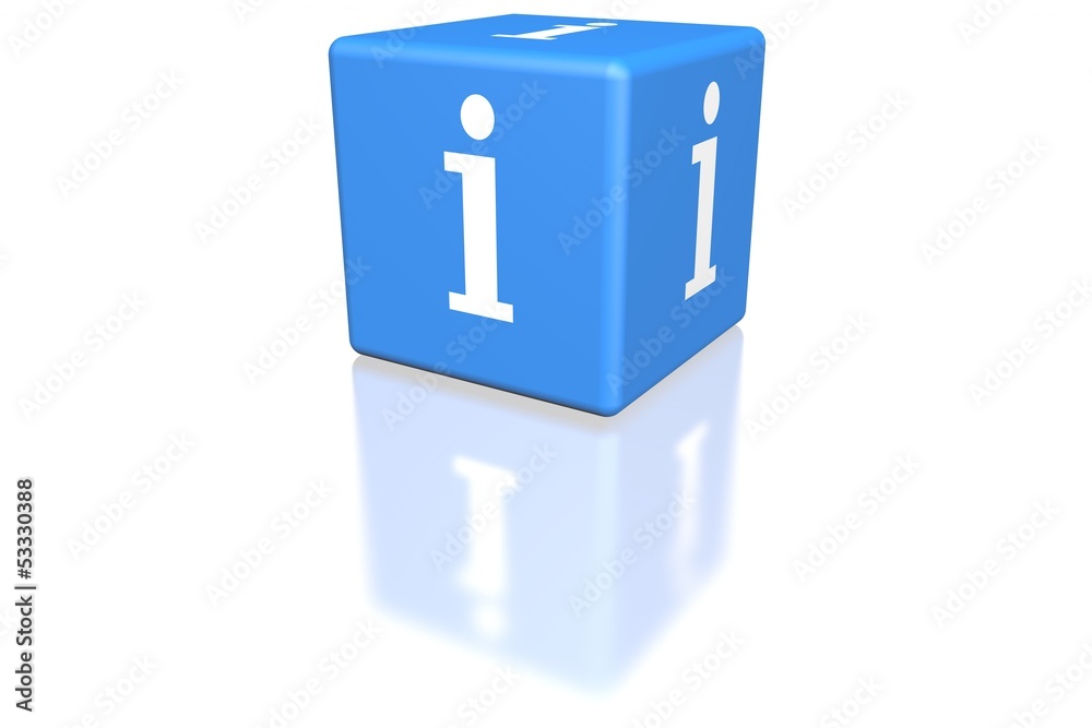 Infowürfel blau Infowürfel blau