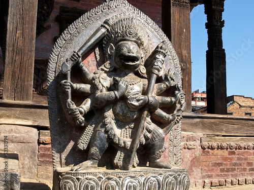 Singhini sculpture - a lioness goddess in Bhaktapur photo