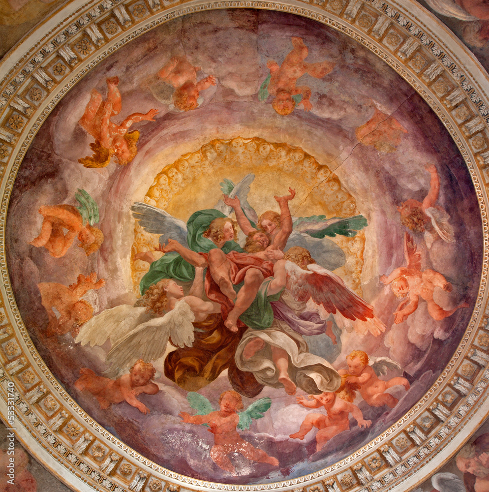 Milan - fresco from one cupola of Cappella Portinari