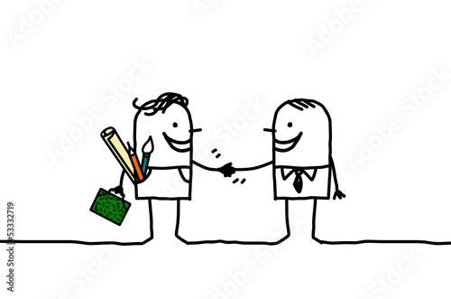 artist handshake