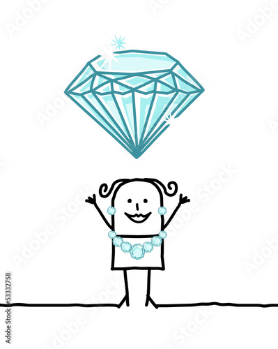 woman & diamonds