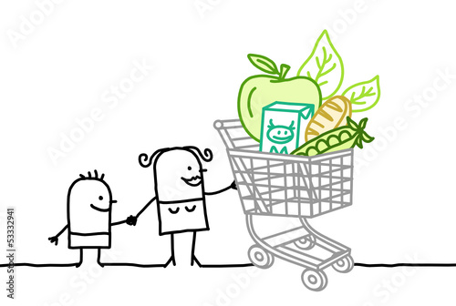 shopping cart & bio food