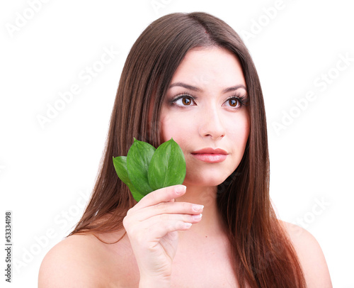 Beautiful young woman with ...