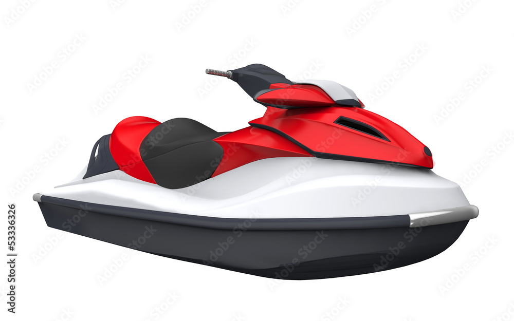 Naklejka premium Jet Ski Isolated on White Background