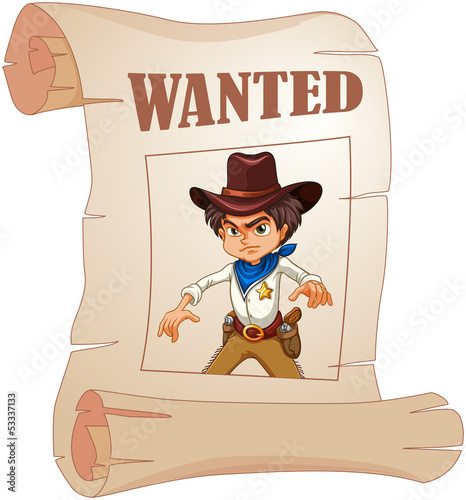 A poster of an angry cowboy