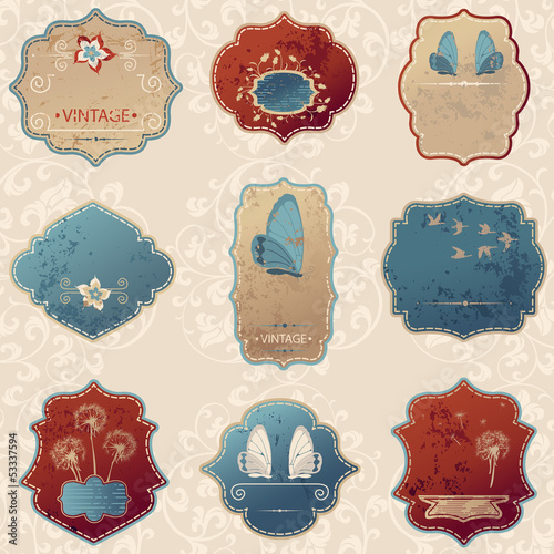 vintage label set