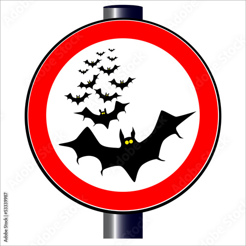 Bats spoof traffic sign