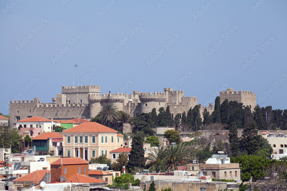 Blick über die Altstadt von Rhodos, Griechenland