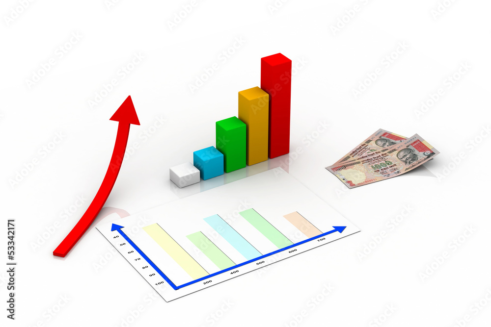 graph showing rise in profits or earnings. graph showing rise in profits or earnings.