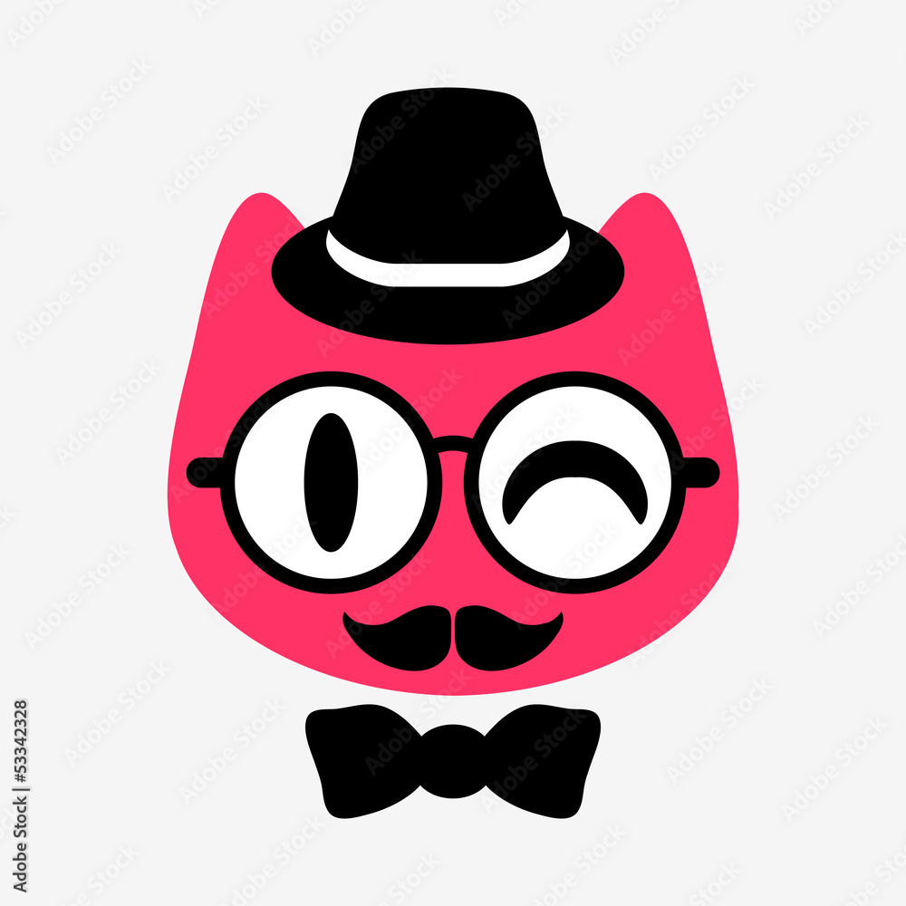 Funny kitty gentleman face Funny kitty gentleman face