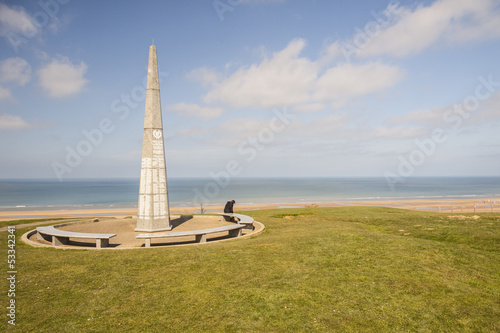 The 1st infantry division monument near Omaha Beach, Normandy -