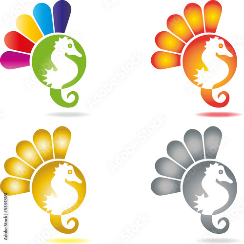 Logo, Seepferdchen, Fisch