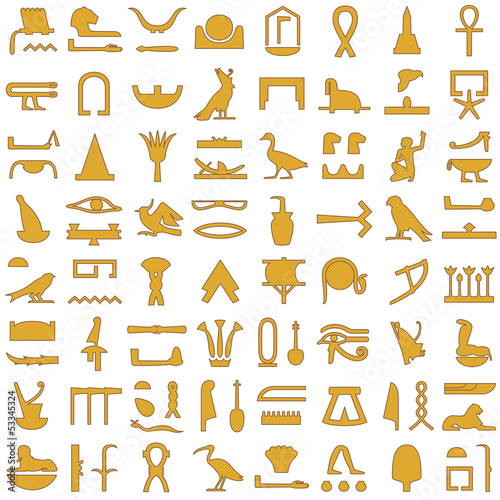 Egyptian hieroglyphs Decorative Set 2