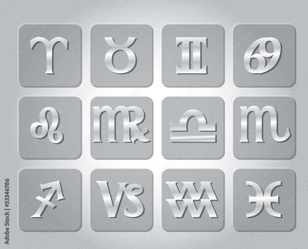 Set of zodiac signs, vector Set of zodiac signs, vector