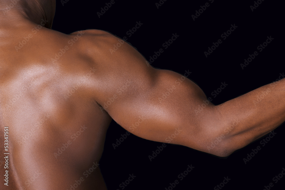 Muscular hand close up Muscular hand close up