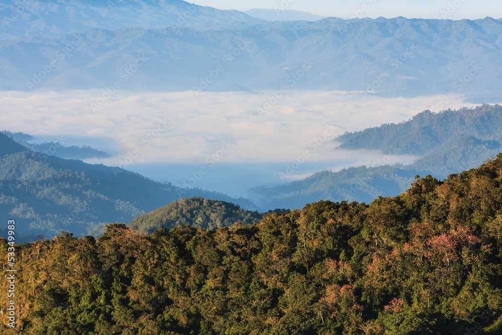 Sunrise view point from Doi Chiang Dao mountain