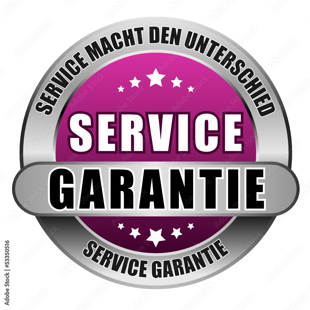 5 Star Button pink SERVICE GARANTIE SMDU SG