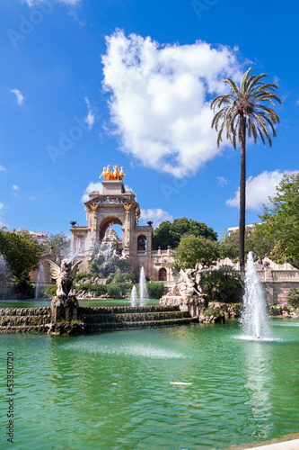 Fountain of Parc de la Ciutadella, in Barcelona, Spain