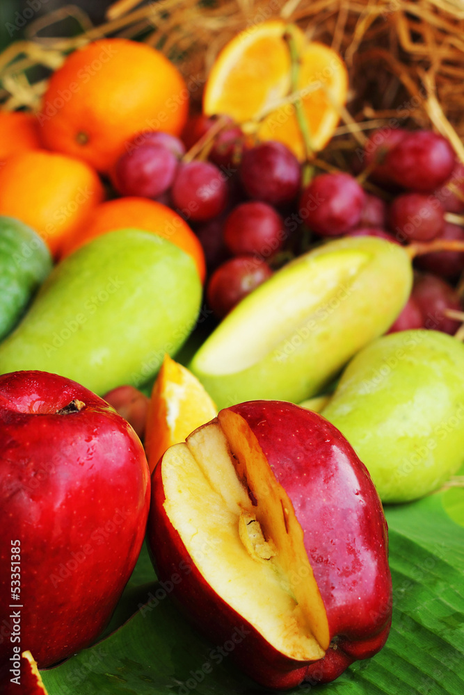 fresh various fruits. fresh various fruits.