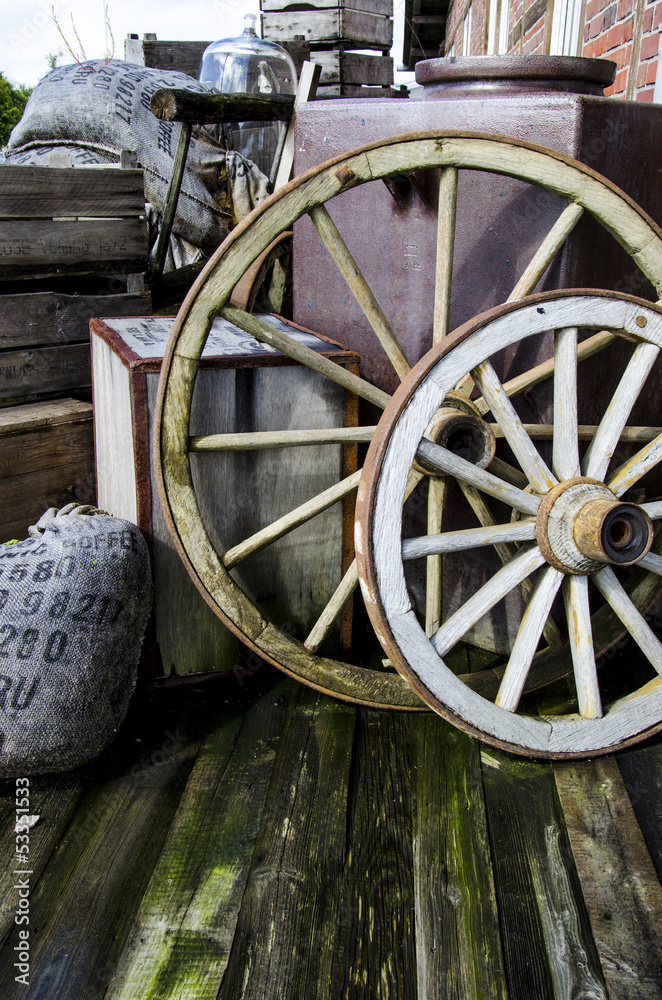 Vintage objects - wagon wheels