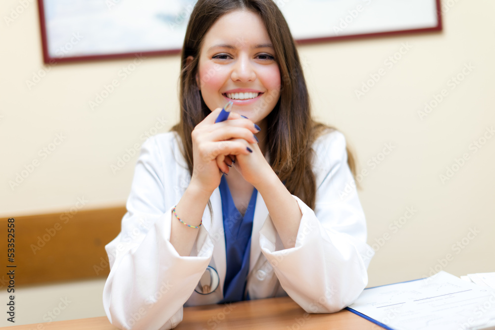 Female doctor in her studio Female doctor in her studio