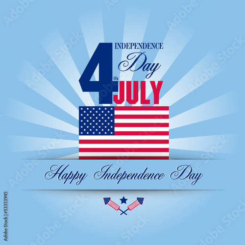 Independence Day card. July 4