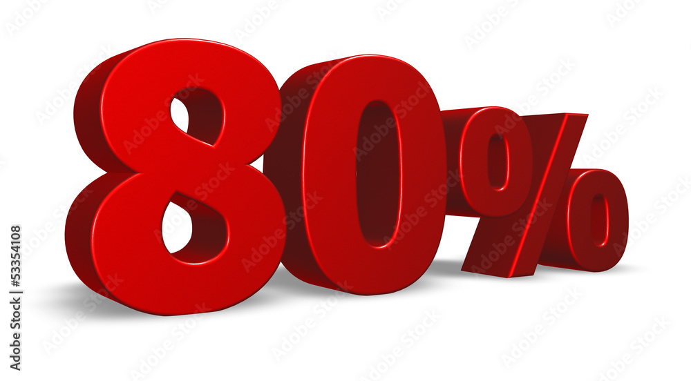eighty per cent eighty per cent