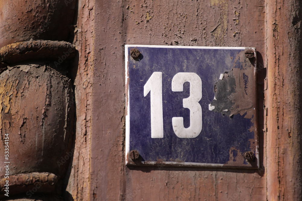 Fototapeta premium House number 13