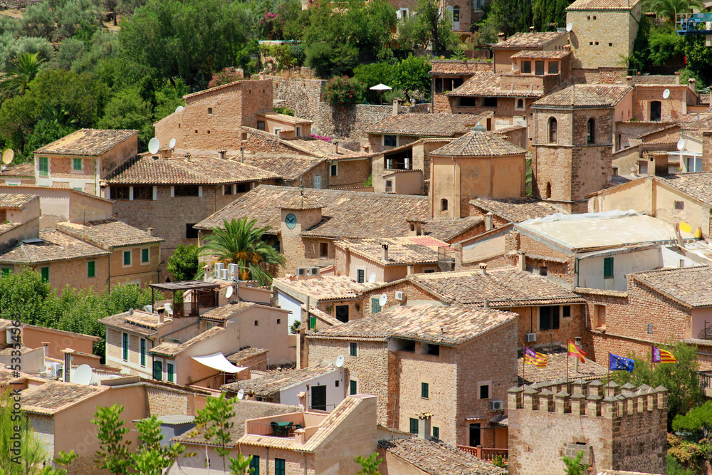 Old village in the middle of Majorca island