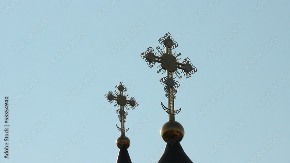 Orthodoxy in Russia. The dome and the Orthodox cross Orthodoxy in Russia. The dome and the Orthodox cross