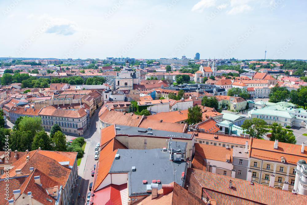 Panoramic view of Vilnius old town