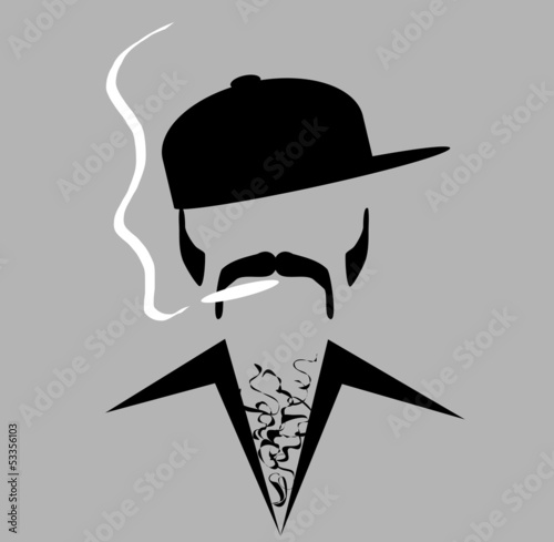 retro man smoking